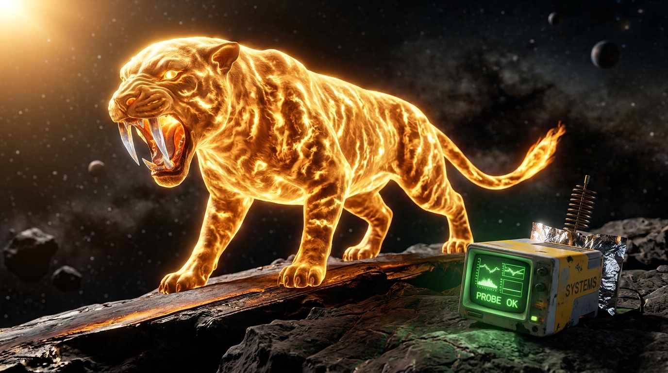 The Algolian Suntiger prowling through thermonuclear prominence arches